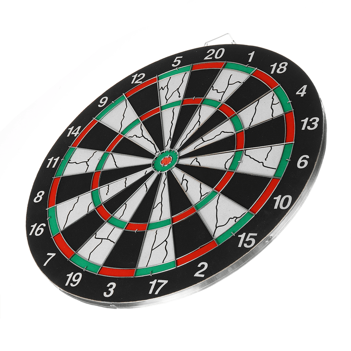 15 Inch Flocking Dart Board Front Double Sided + 6Pcs Darts for Home Club Entertainment Leisure Game Toy Gifts - MRSLM