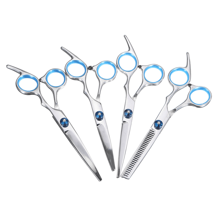 7Pcs/Lot Dog Cat Grooming Scissors Set Straight Curved Cutting Thinning Shears Kit Puppy Hair Trimmer Pet Beauty - MRSLM