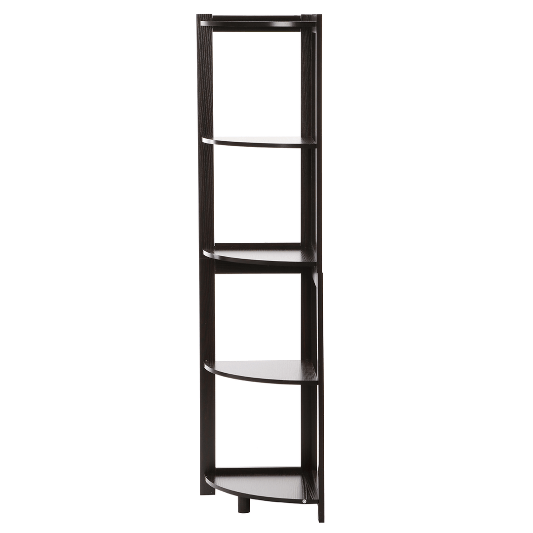 5 Tiers Corner Bookshelf Multifunctional Storage Shelf Bookcase Decoration Display Standing Shelves for Home Office - MRSLM
