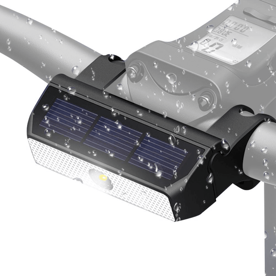 XANES® SFL20 Smart Light Sensor Solar LED Headlights Waterproof Safety Warning Lamp Cycling Night Light - MRSLM