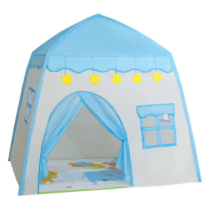 130CM Kids Folding Portable Tent Children Large Play House Girls Pink Princess Castle Child Room Decor Gifts - MRSLM