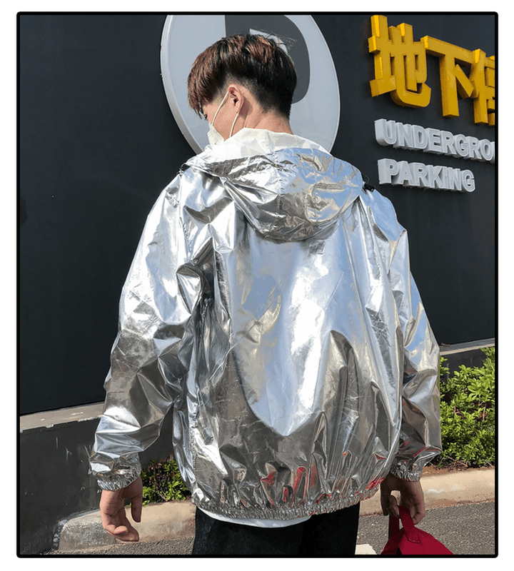 Gold and Silver Reflective Laser Show Shiny Jacket - MRSLM