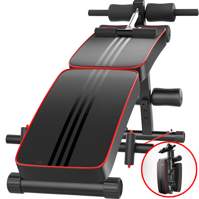 Bominfit WB4 Multifunctional Sit-Up Bench Foldable Abdominal Machine 10 Gear Adjustable Trainer Board with Pillow Home Gym Fitness Equipment - MRSLM