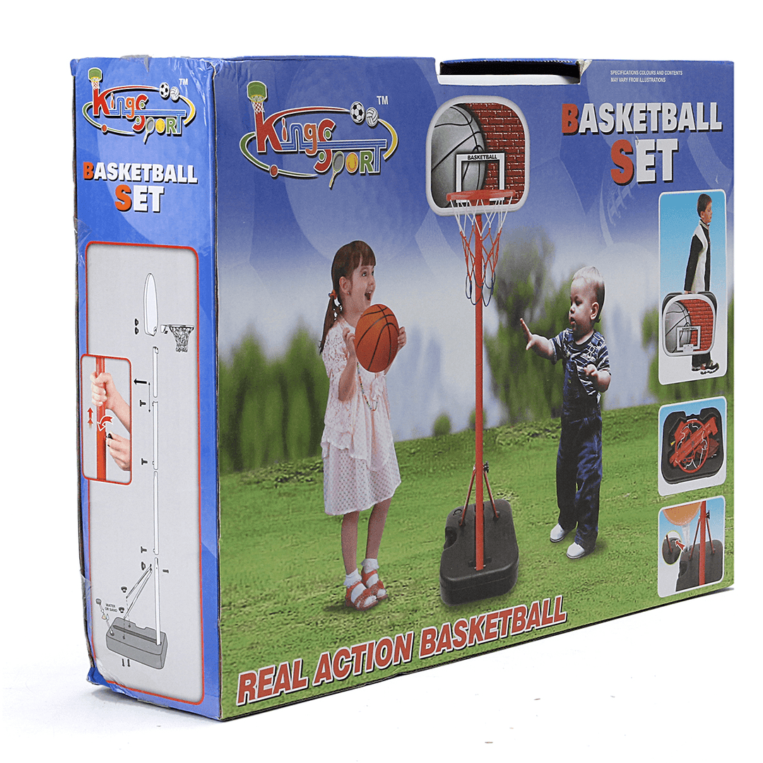 Junior Portable Basketball System Hoop Stand Children Basketball Hoop Set Height Adjustable Portable Basketball System Indoor Sports Toy - MRSLM