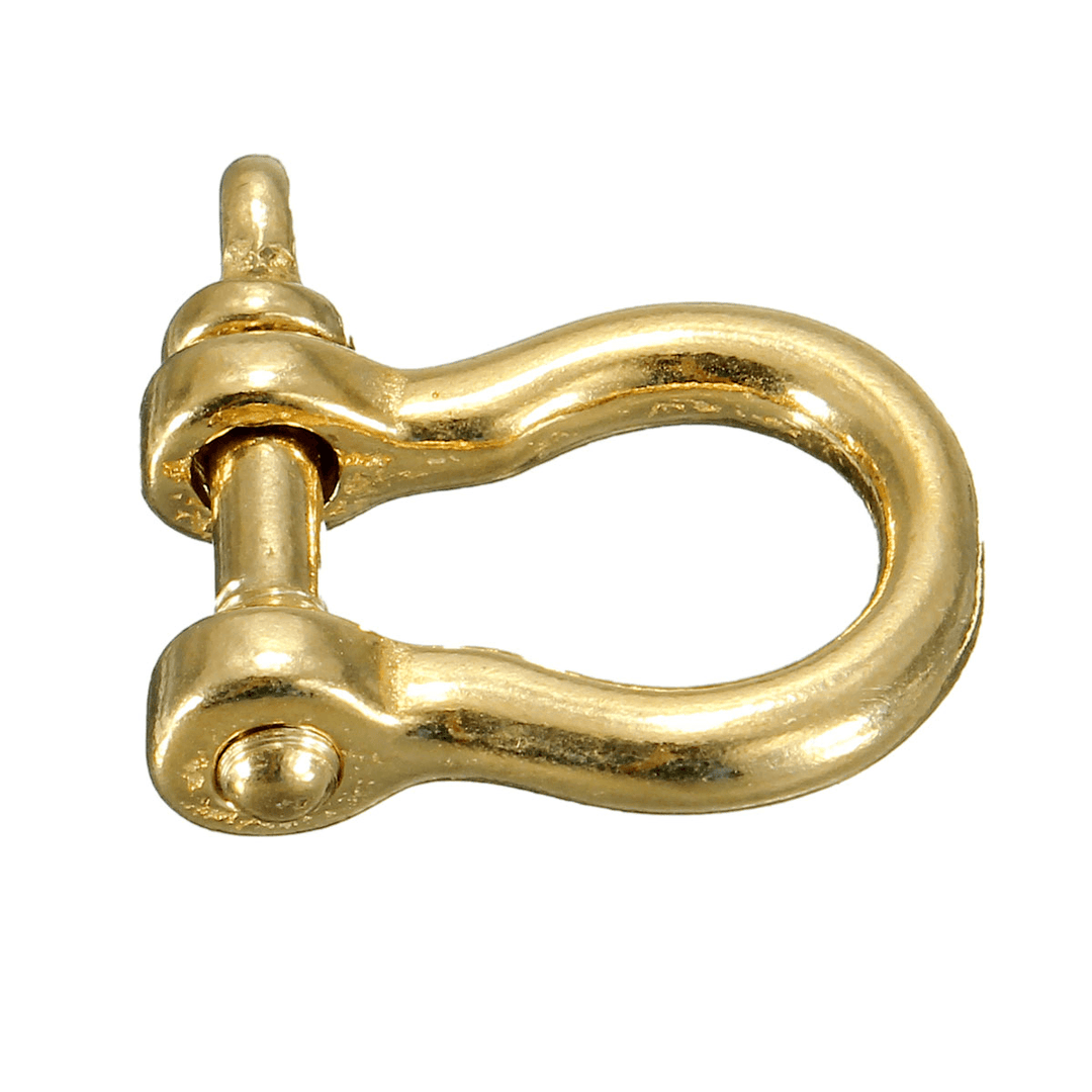 Brass Ring Bow Shackle Joint Connect Key Chain Hook Buckle DIY Leather Craft Hardware - MRSLM