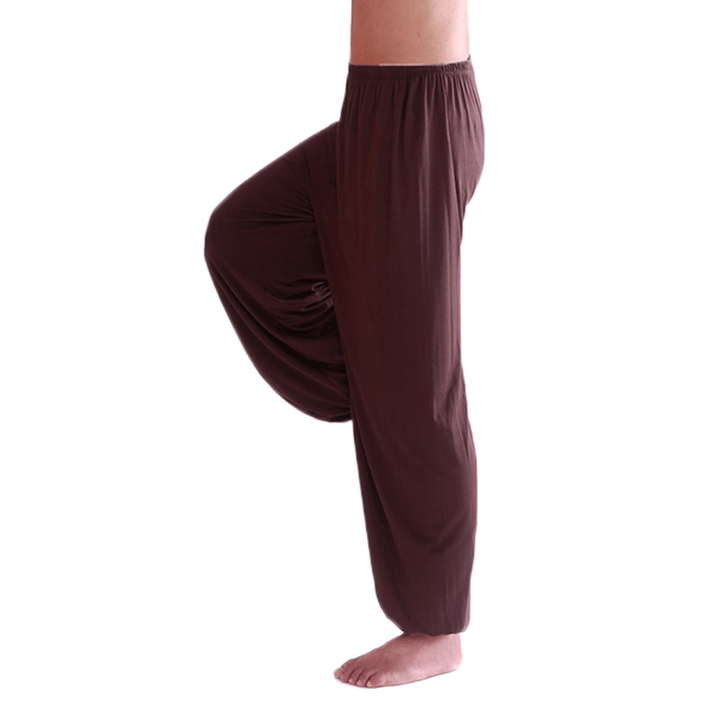 Mens Casual Sports Gym Exercise Yoga Pants Loose Elastic Waist Casual Bloomers 9 Colors - MRSLM
