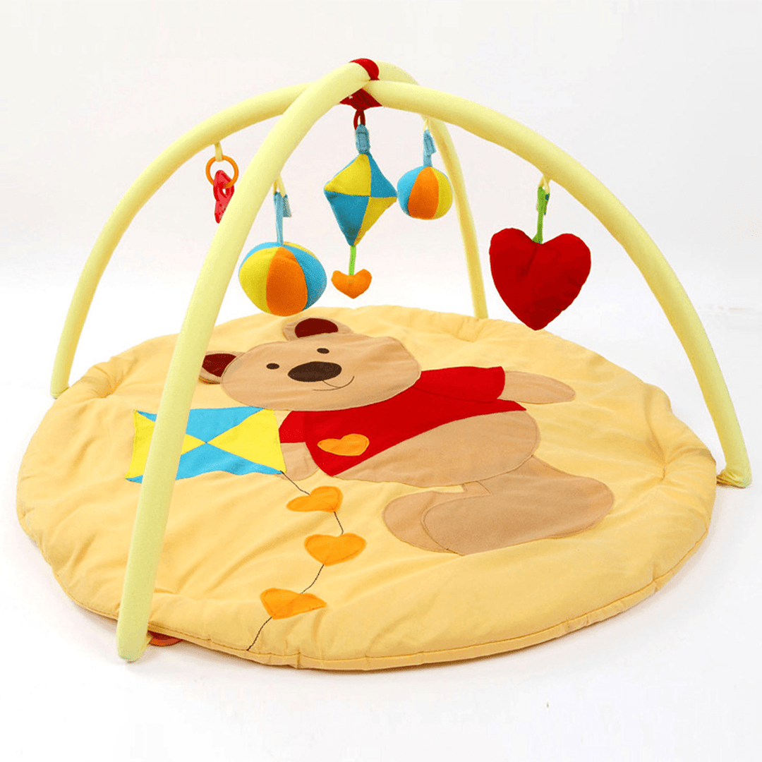 Tiger / Bear Cartoon Baby Gym Play Mat Toddler Infant Lay & Fun Jigsaw Hanging Rsck Toy - MRSLM