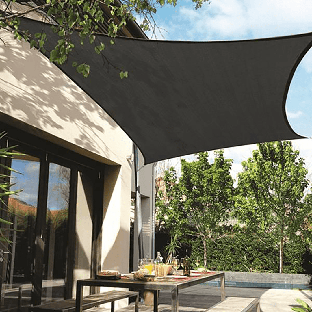 Rectangle Sun Shade Sail Garden Patio Awning Canopy Sunscreen UV Block Outdoor Camping - MRSLM