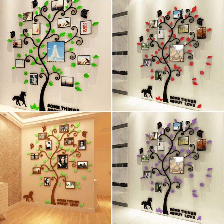 3D Photo Frame Family Tree Wall Sticker Living Room Bedroom Decor - MRSLM