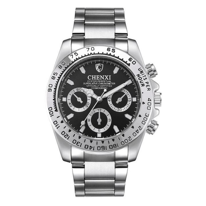 CHENXI 086A Business Style Creative Dial Men Wrist Watch Full Steel Analog Quartz Watches - MRSLM