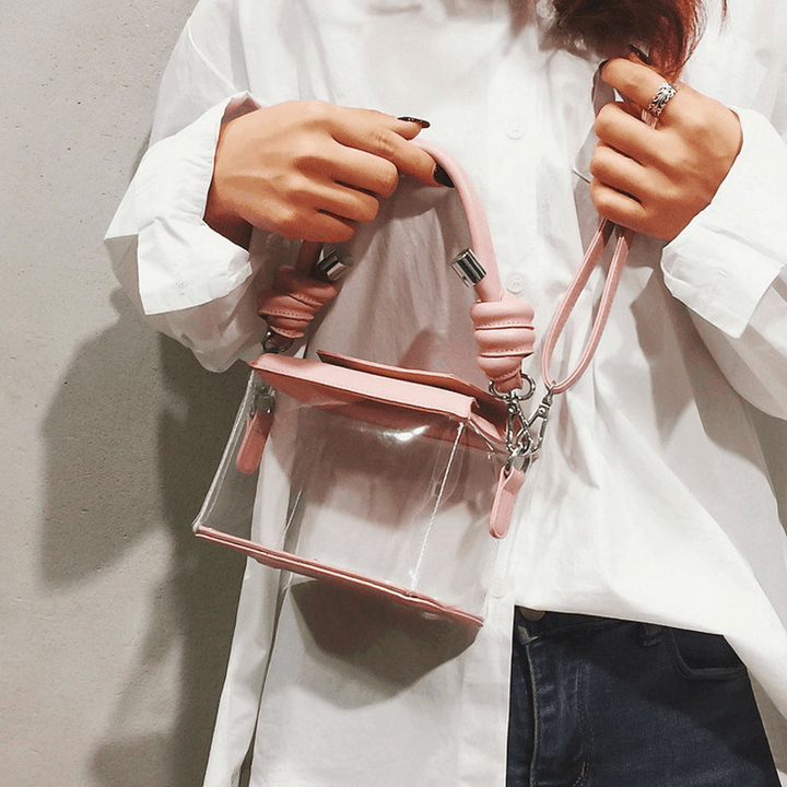 Women Fashion PVC Transparent Crossbody Bag Shoulder Bag - MRSLM