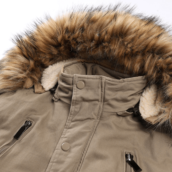 Mens Outdoor Detachable 100% Cotton Thickenen Warm Coats - MRSLM