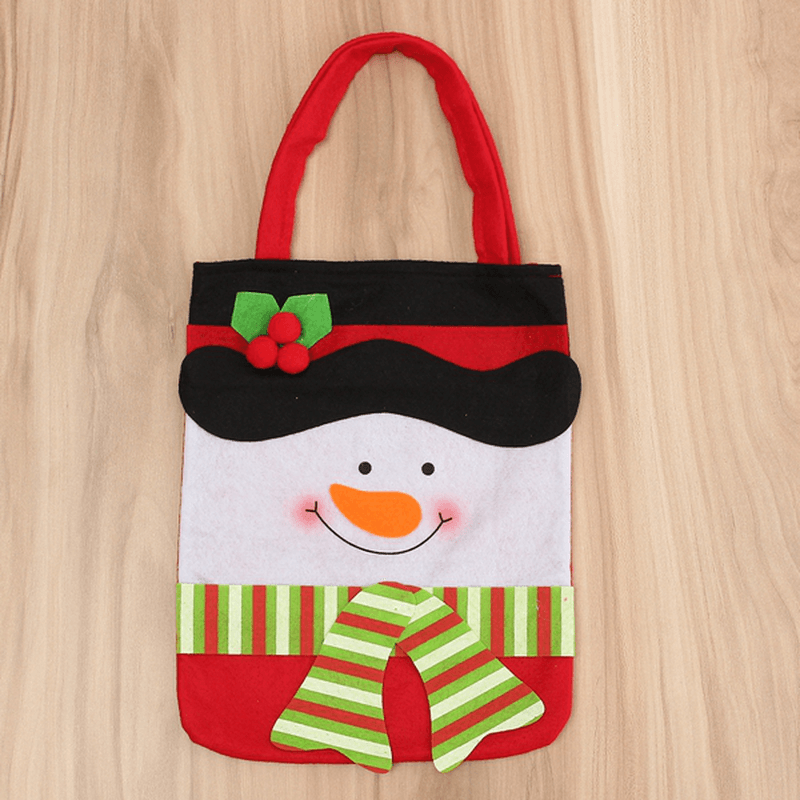 Christmas Santa Claus Snowman Decoration Xmas Gift Bag Candy Pouch Stocking Bag - MRSLM