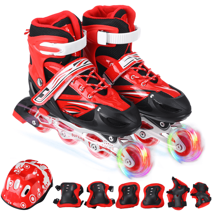 Adjustable Kids Skate Roller Shoes High Speed Inline Skate Racing Girls Boys Skates Sneakers Children Skating Gift - MRSLM