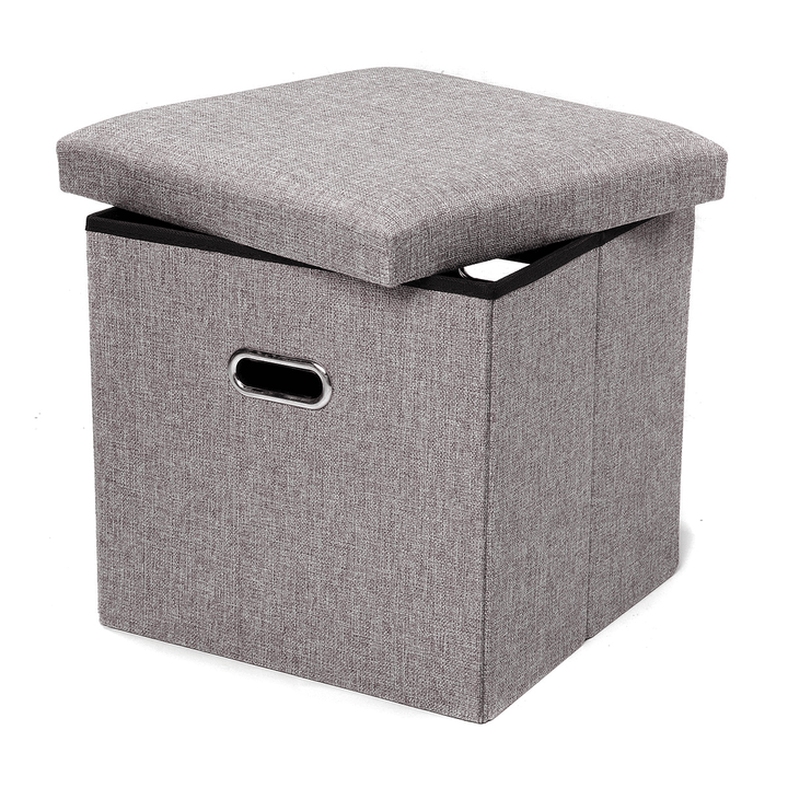 Folding Storage Box Stool Multifunctional Sofa Ottoman Footrest Footstool Square Chair for Home Office - MRSLM