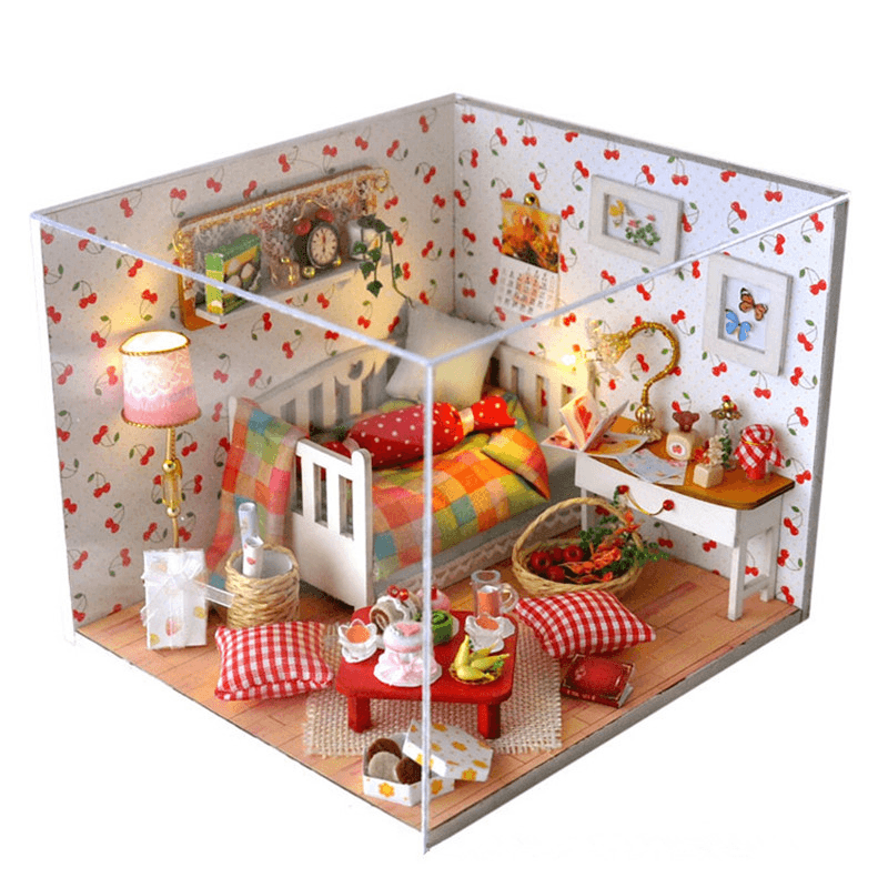 T-Yu TY12 Autumn Fruit House DIY Dollhouse with Cover Light Gift Collection Decor Toy - MRSLM