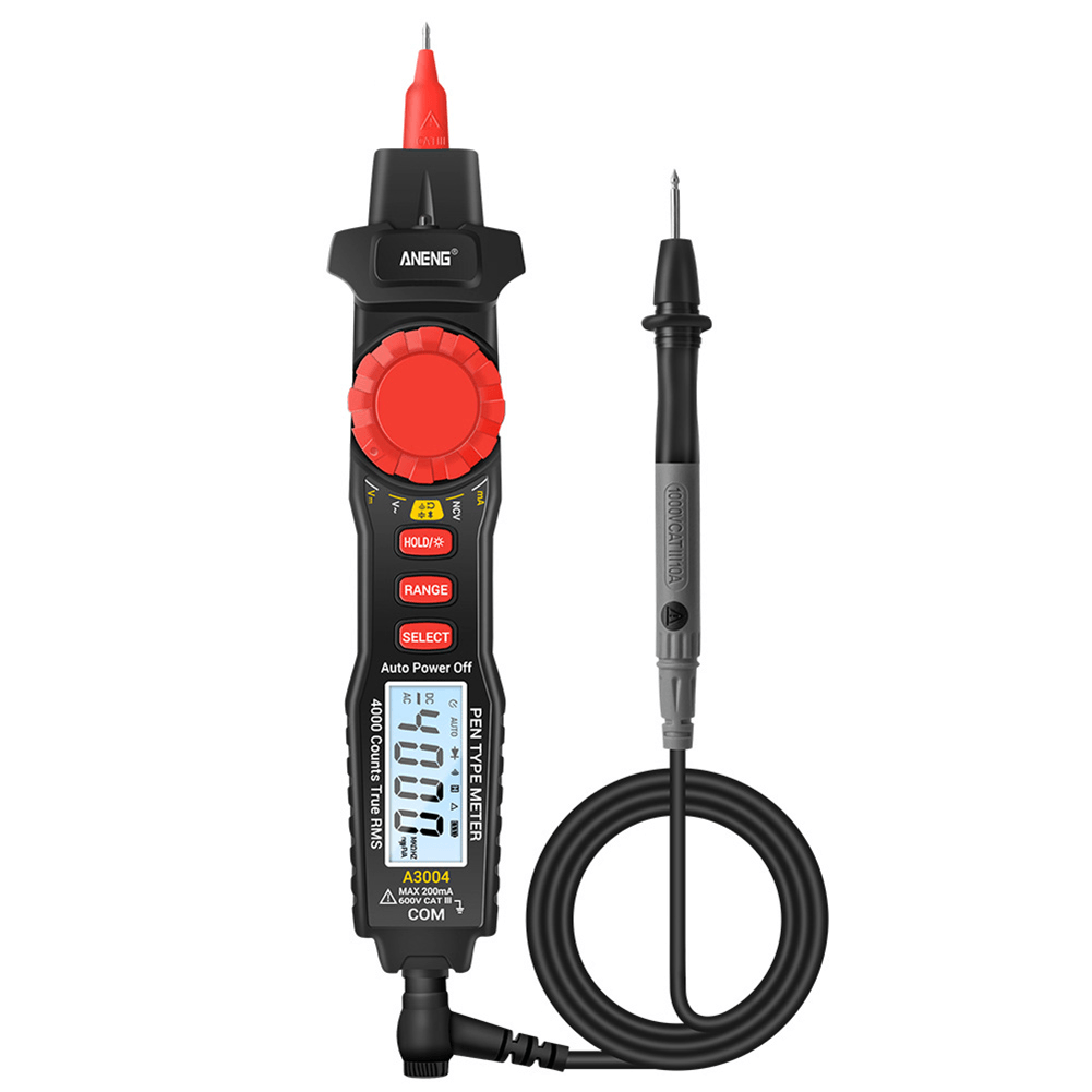 ANENG A3004 Digital Pen Type Multimeter Auto Range Tester 4000 Counts Non Contact AC/DC Voltage Resistance Capacitance Diode Continuity Tester Tool - MRSLM
