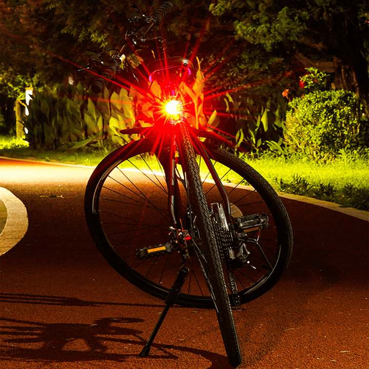 BIKIGHT 1Pair Bicycle Headlight +Taillight Night Riding Warning Light Aluminum Alloy Waterproof Outdoor Cycling Mountain Bike LED Light - MRSLM