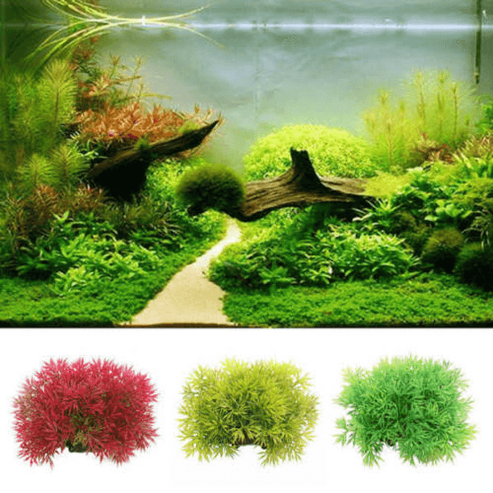 Artificial Grass Aquarium Decor Water Weeds Ornament Plant Fish Tank Decorations & Ornaments - MRSLM