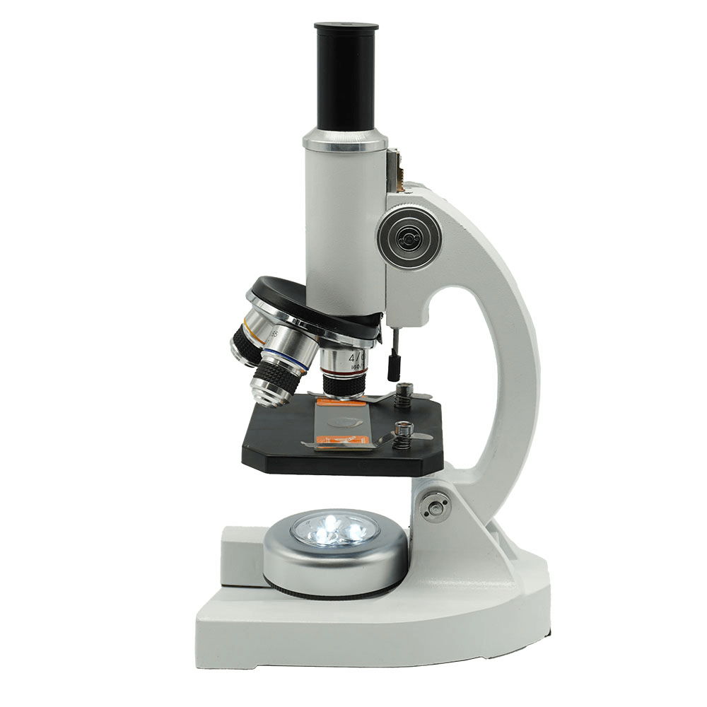 640X 1280X 2400X HD Biological Microscope Monocular Student Education Laboratory LED Light Phone Holder Electronic Eyepiece - MRSLM