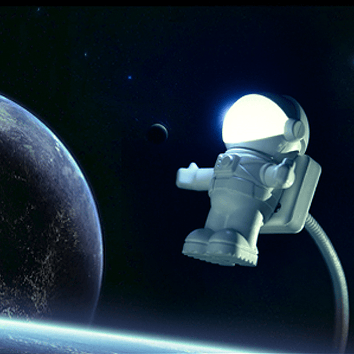 Cool Astronaut Spaceman USB LED Adjustable Night Light for Computer PC Lamp Desk Light - MRSLM