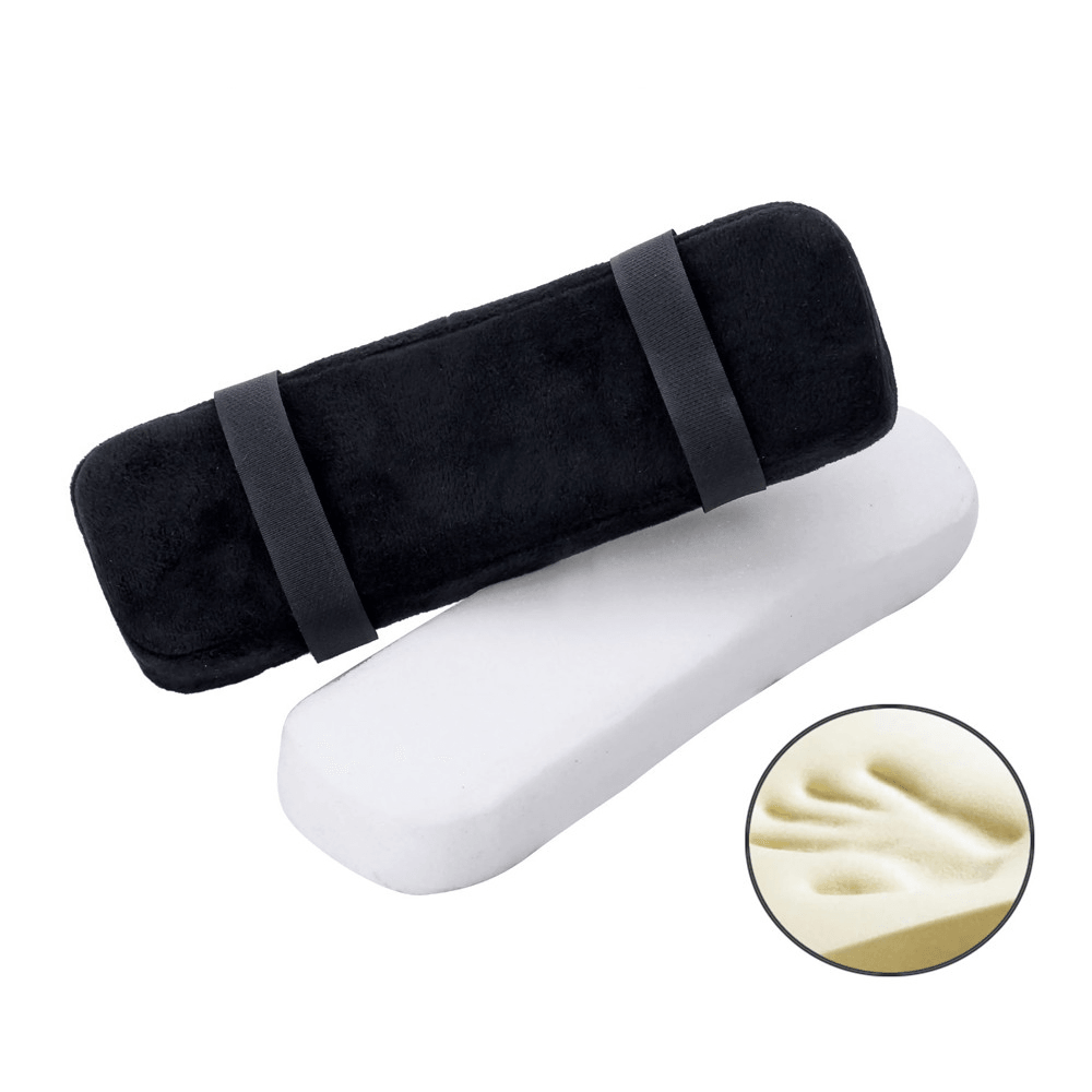 2Pcs Chair Armrest Pad Ultra-Soft Memory Foam Elbow Pillow Support Universal Fit for Home or Office Chair for Elbow Relief - MRSLM