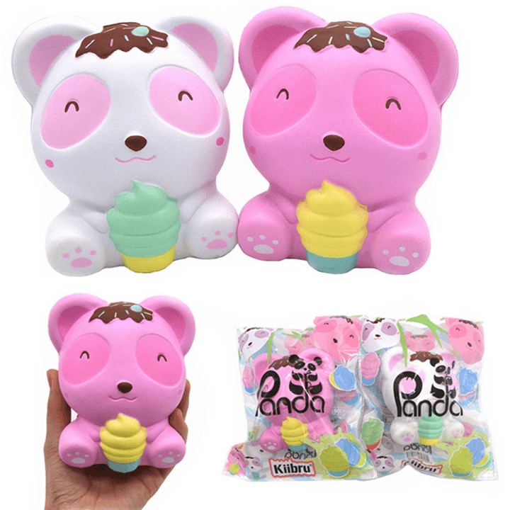 Kiibru Panda Squishy Bear Ice Cream 11.5Cm Licensed Slow Rising with Packaging Collection Gift Soft Toy - MRSLM