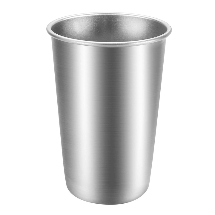 304 Stainless Steel Cup Mug Single Layer Cup Drink Cup Milk Cup 500Ml Home Kitchen Drinkware Water Cup - MRSLM