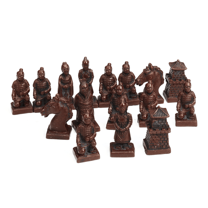 Vintage Wooden Chinese Chess Board Table Game Set Pieces Gift Toy Collectibles - MRSLM