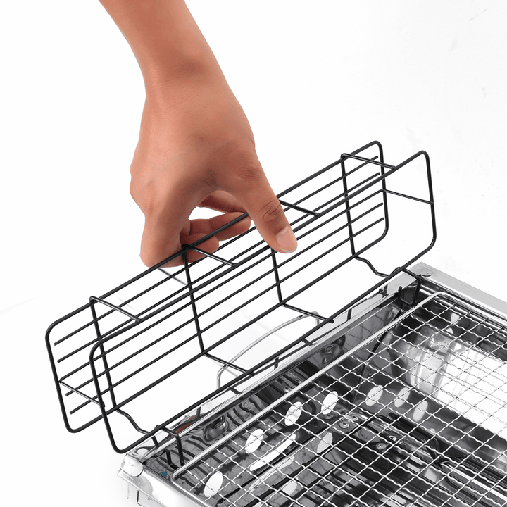 Portable Stainless Steel BBQ Grill Net Rack Grid Grate Replacement for Camping Barbecue Accessories - MRSLM