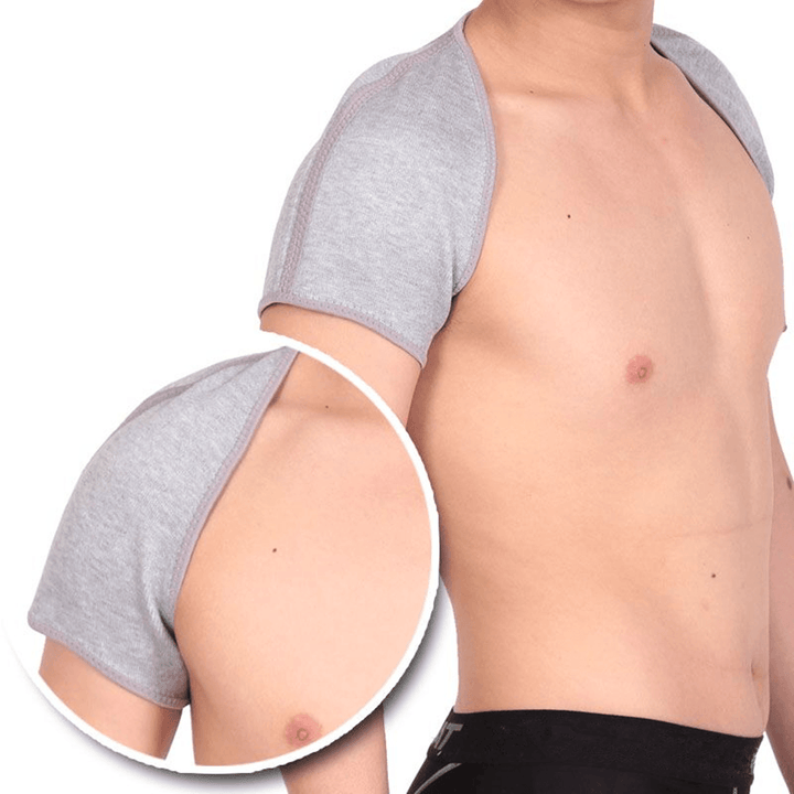 Charcoal Shoulder Support Strap Arm Brace Wrap Dislocation Neoprene Pain Relief Bandage Protector - MRSLM