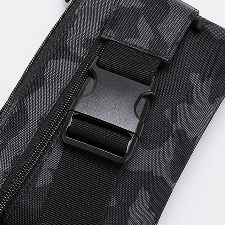 Men Nylon Camouflage Multi-Carry Multi-Pocket Sport Outdoor Tactical Shoulder Bag Chest Bag - MRSLM