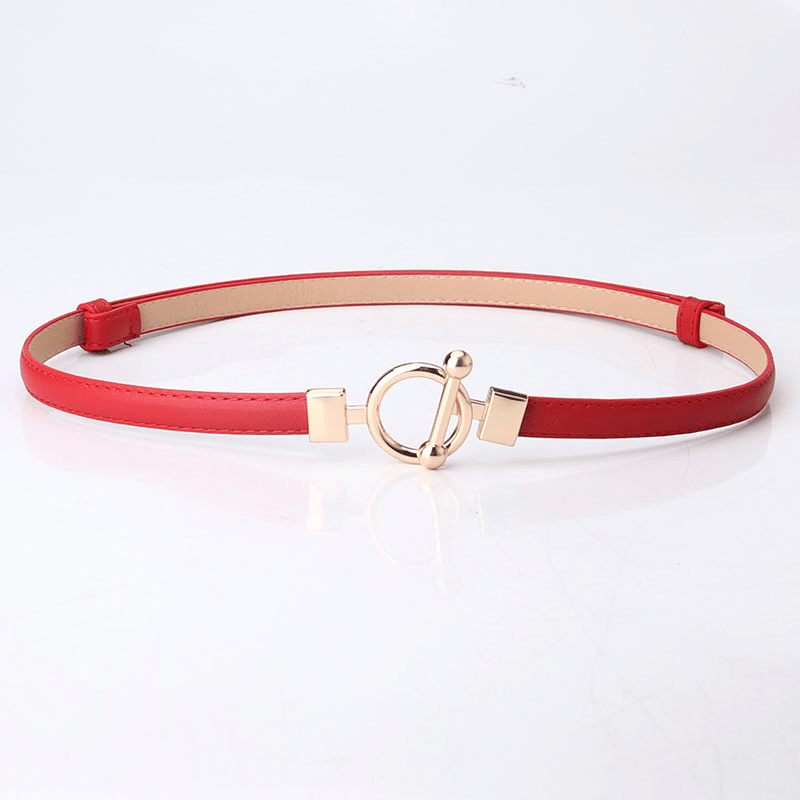 Fashion Women'S Coat Decorated Leather Belt - MRSLM