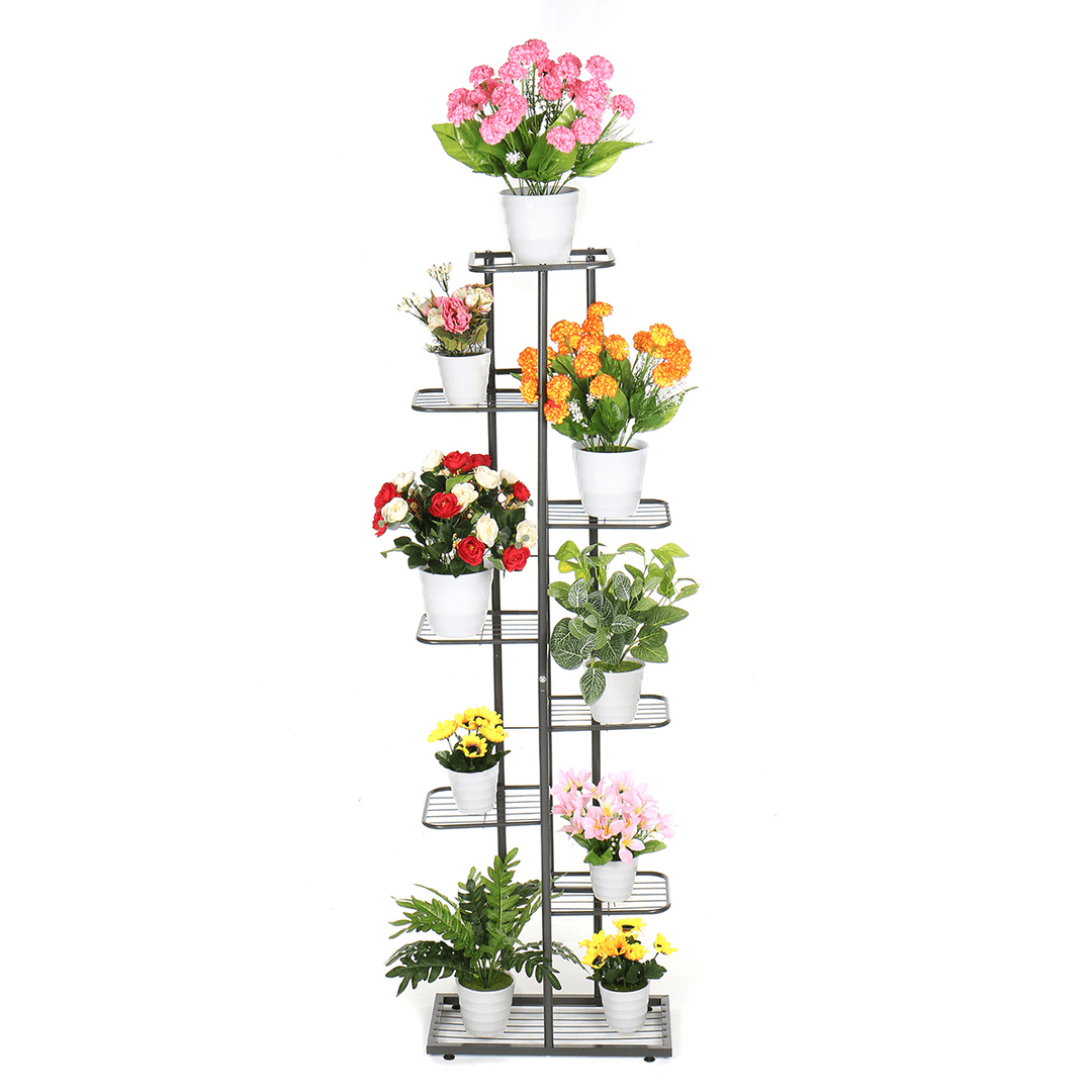 Multi-Layer Metal Plant Stand Flower Pot Organizer Shelf Decorations Display Rack Holder Bookshelf for Indoor Outdoor Patio Garden Corner Balcony - MRSLM