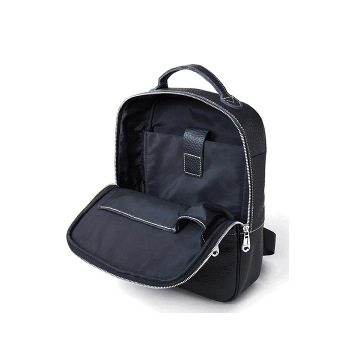 Women Genuine Leather Fashion Cute Solid Backpack - MRSLM