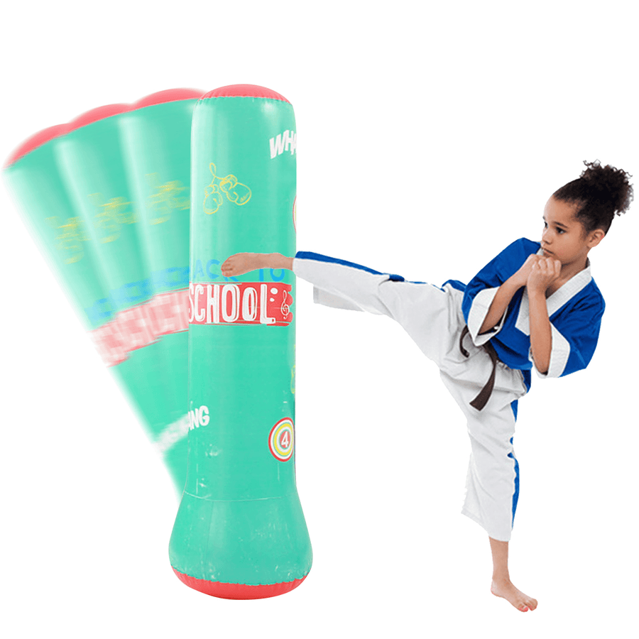 1.2/1.5/1.6M Folding Inflatable Boxing Training Standing Punching Bag Fitness Sport Boxing for Children Adult - MRSLM