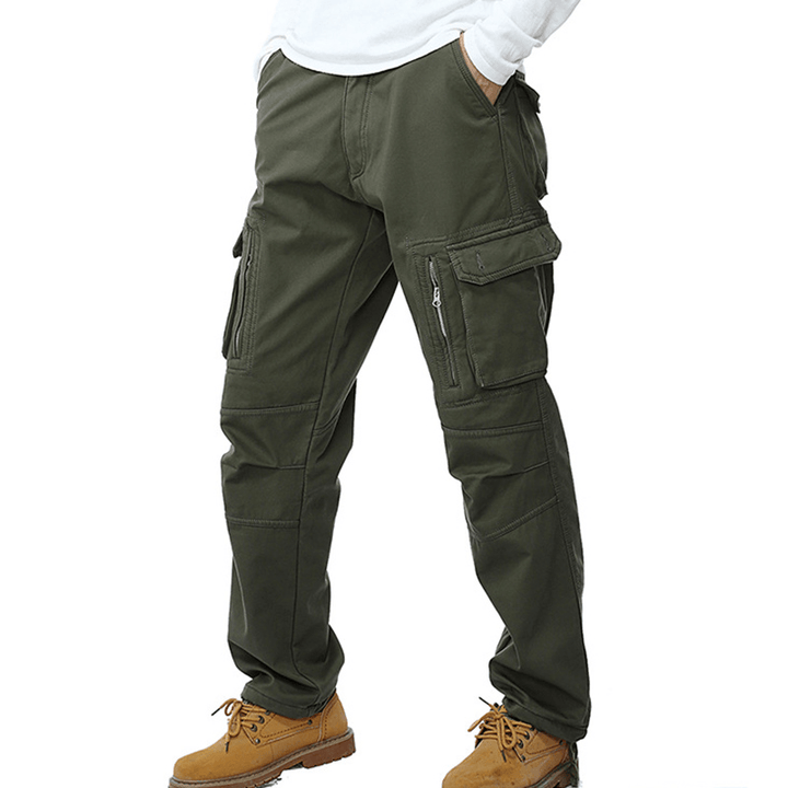 Mens Casual Fleece Waterproof Thickened Tactical Pants - MRSLM