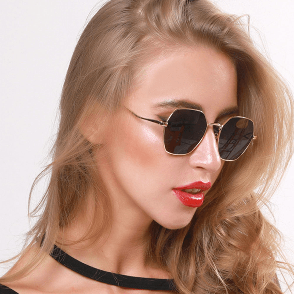 Women Irregular Shape Polygon UV Protection Fashion Sunglasses - MRSLM
