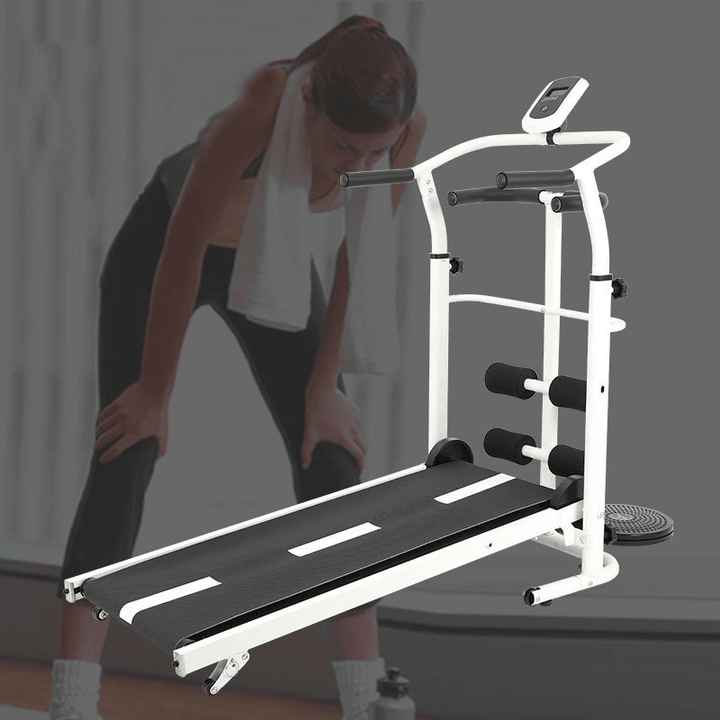 KALOAD Multifunctional Folding Treadmill Home Walking Machine Sit-Ups Resistance Band Fitness Training Max Load 150Kg - MRSLM