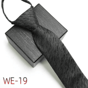 Men's striped polyester silk tie, view 19 - MRSLM