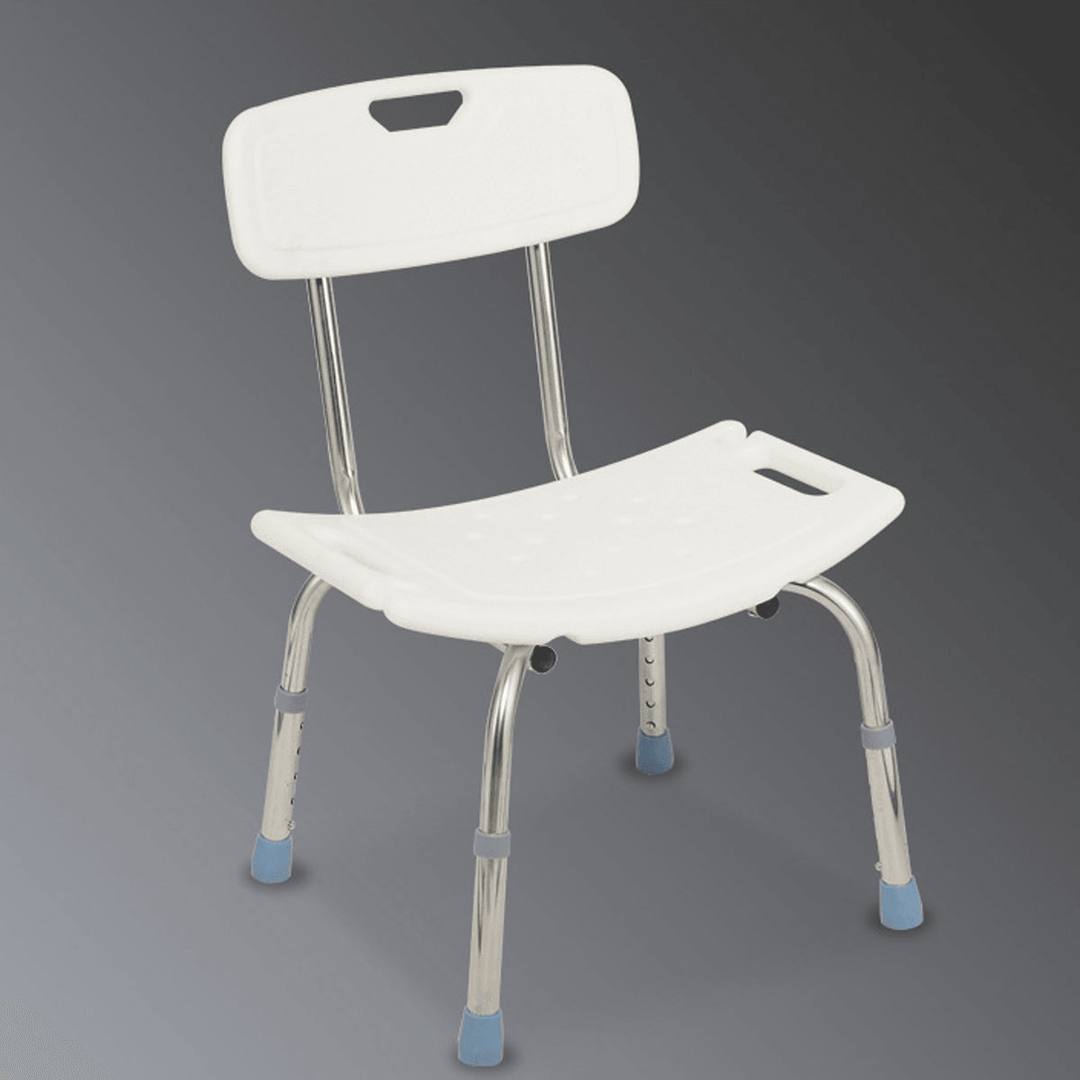 Adjustable Safety Shower Chair Seat Bench with Removable Back Bathtub Bath Chair for Elderly Tool-Free Assembly - MRSLM