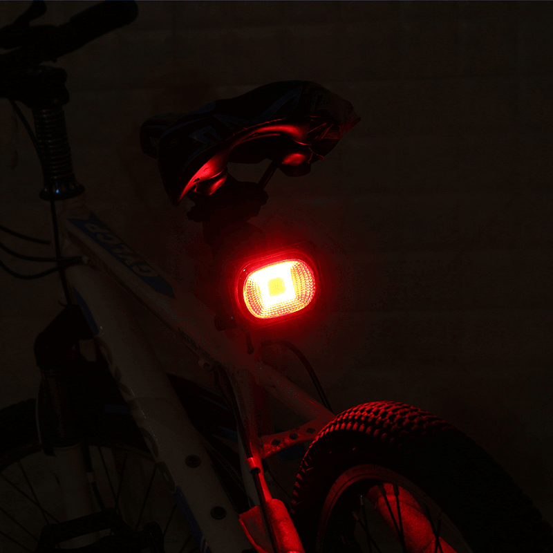 XANES TL05 500LM COB Bead White/Blue/Red Light 3 Modes Waterproof USB Rechargeable Bike Taillight - MRSLM