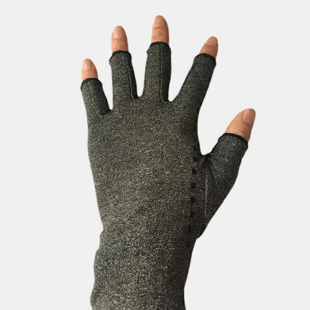 Knitting Fingerless Magnetic Gloves Arthritis Gloves Outdoor Sport Fitness Silicone Gloves - MRSLM