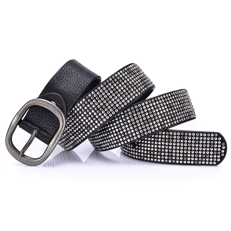 Rivet Decorated Ladies Fashion Cool Style Wide Belt - MRSLM