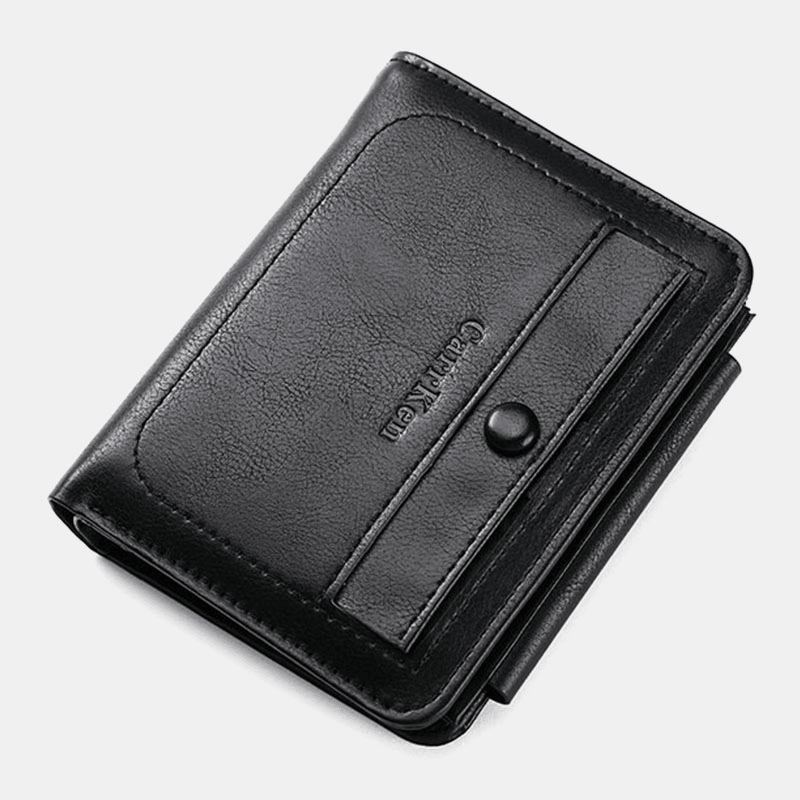 Men Retro Zipper Wallet Card Holder Coin Bag Card Holder - MRSLM