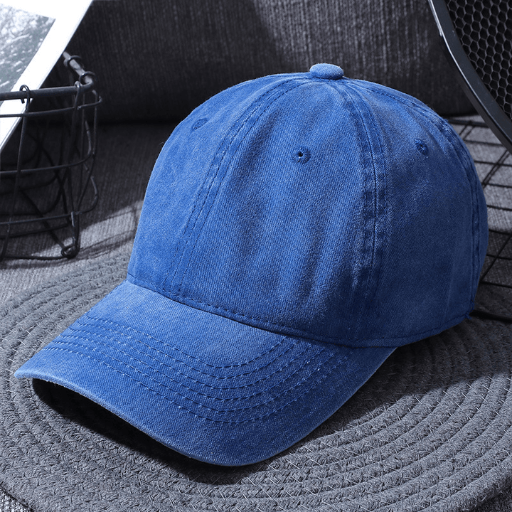 Washed Baseball Caps for Men and Women Outdoor Distressed Sun Hats Simple Caps - MRSLM