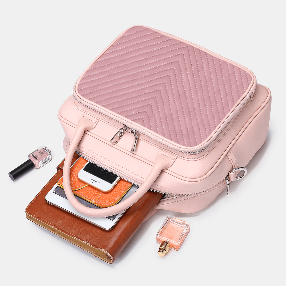 Women's Designer Striped Laptop Bag: Crossbody & Handbag Combo - MRSLM