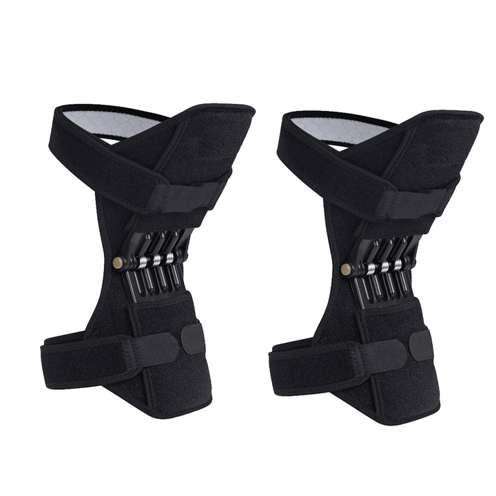 1 Pair Knee Support Power Lift Spring Joint Brace Pads Breathable Knee Pad Fitness Sports Protector - MRSLM