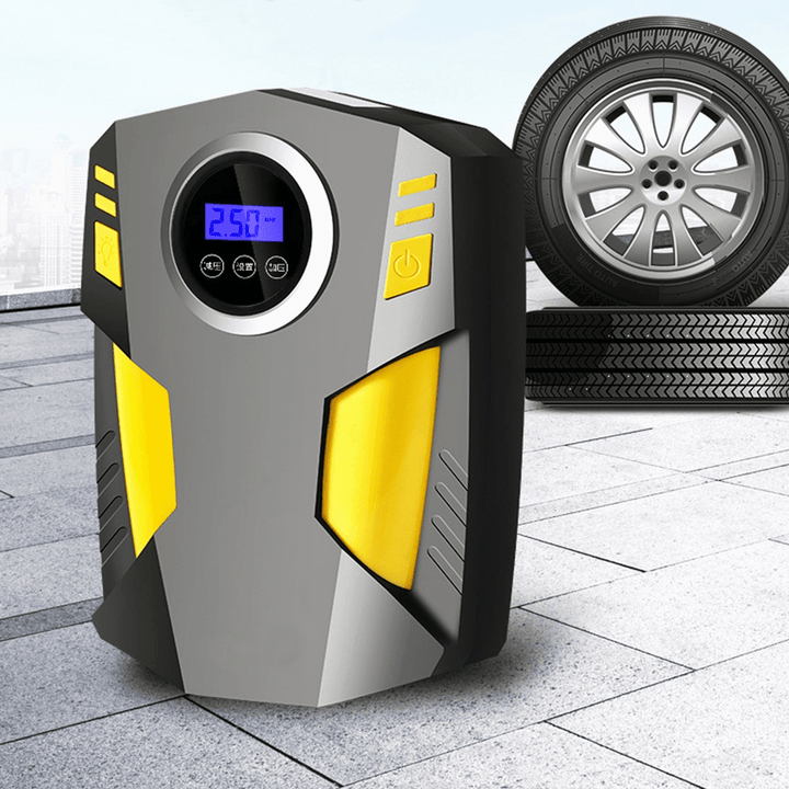 Car Air Pump Car Air Pump Digital Display 12V Portable Tire Pump Smart Tire Inflator - MRSLM