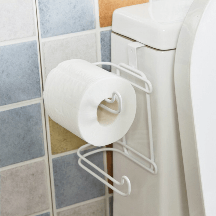 Roll Paper Holder Toilet Tissue Towel Storage Organizer Hanging Shelf Rack Kitchen - MRSLM